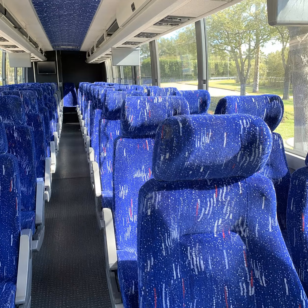 56 passenger charter bus interior