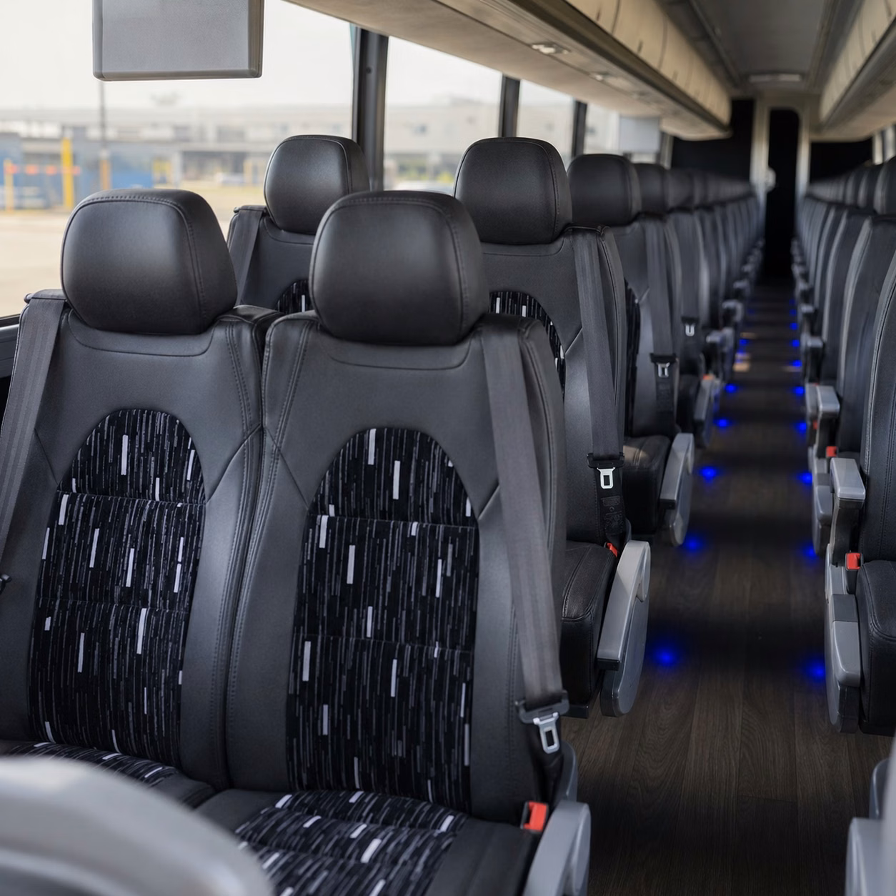 philadelphia charter bus rental interior